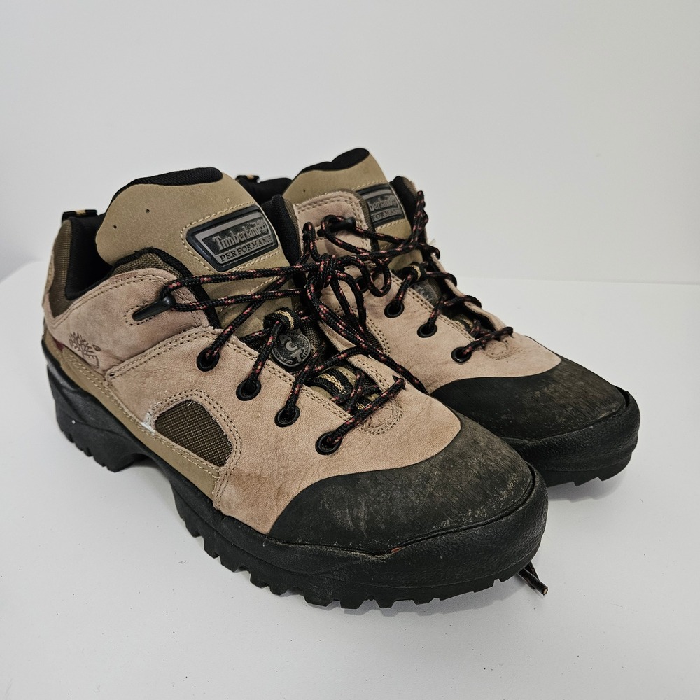 Timberland Leather Hiking Shoes Boots Mens 9M Waterproof Gorpcore Outdoors